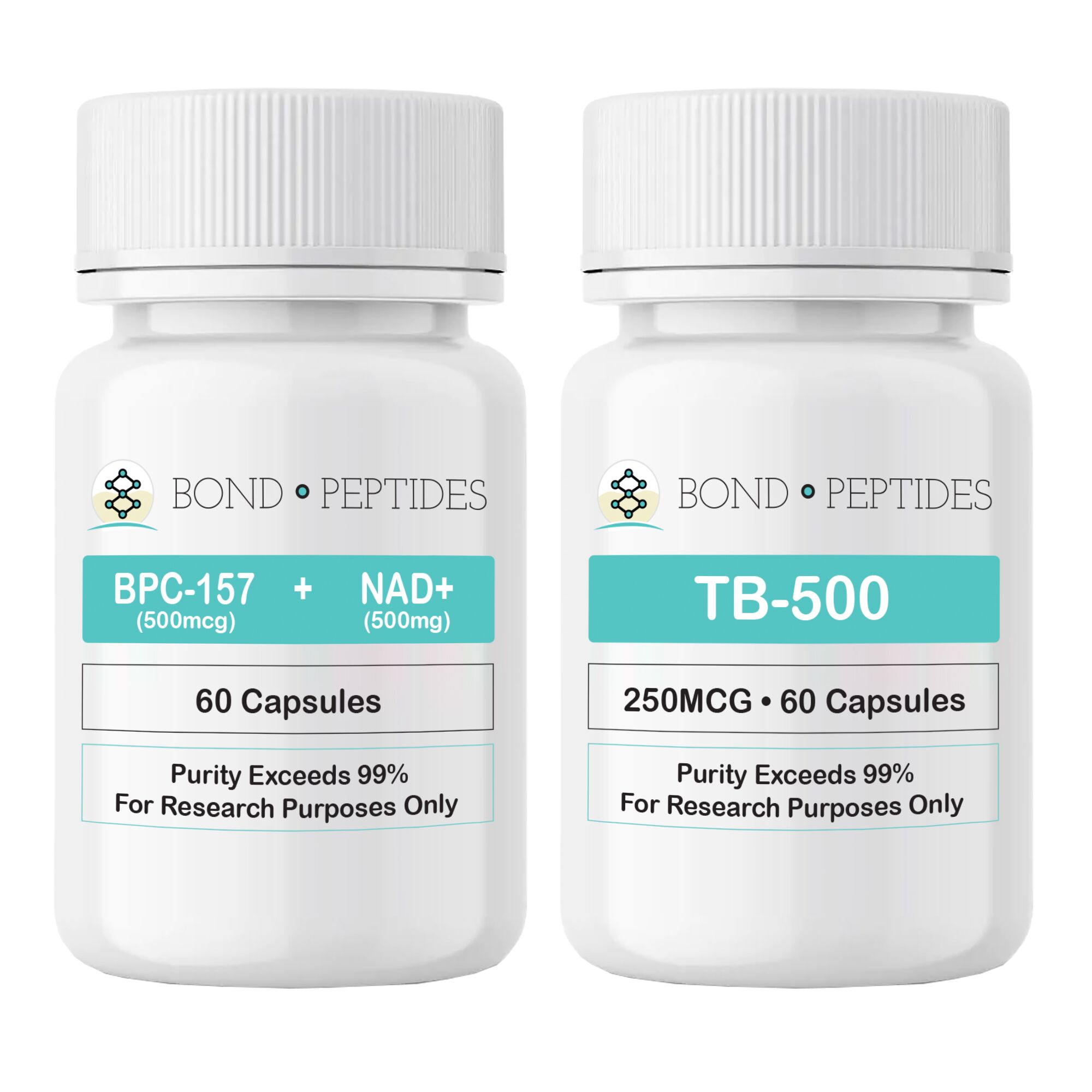 Bond Peptides BPC-157 plus NAD and TB-500 Capsules Bundle
